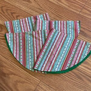 Festive Striped Holiday Napkins